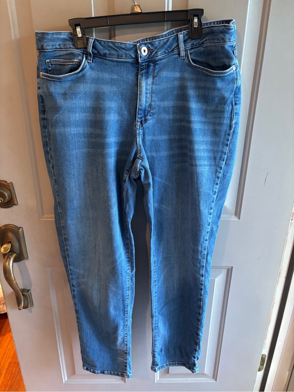 J Jill Blue Women’s Stretch straight leg ankle Jeans size 20